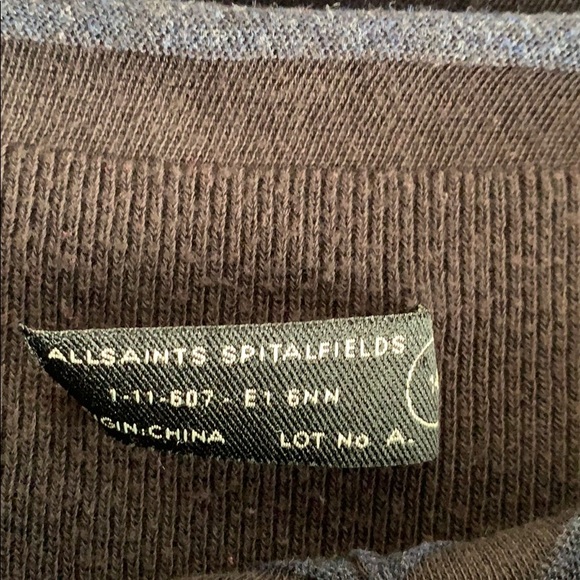 Allsaints Spitalfields tunic top with cowl - Picture 3 of 5